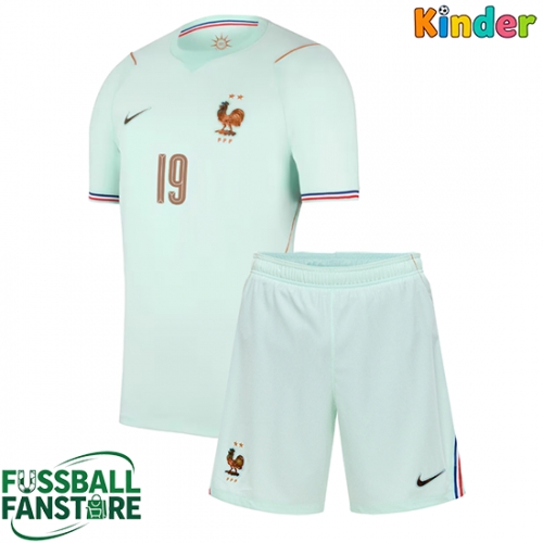Frankreich Theo Hernandez #19 Replik Auswärtstrikot Kinder WM 2026 Kurzarm (+ Kurze Hosen)